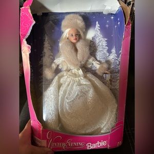 Vintage Winter evening, Barbie doll